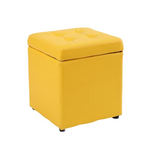 Ktrezs Moderner Würfel Fußschemel Stapelschuhwechselnde Hocker Multifunktionaler Kleiner Sitzklapphocker Cube Tisch Couchtisch Wohnzimmer Sofa Hocker Yellow von Ktrezs