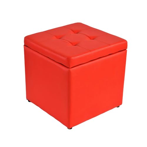 Ktrezs Moderner Würfel Fußschemel Stapelschuhwechselnde Hocker Multifunktionaler Kleiner Sitzklapphocker Cube Tisch Couchtisch Wohnzimmer Sofa Hocker red von Ktrezs