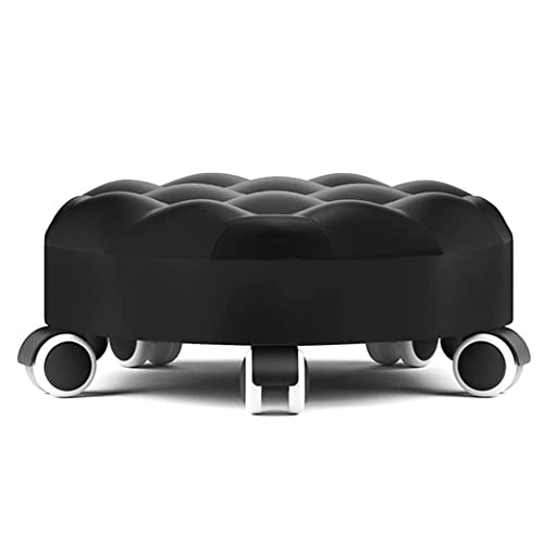 Ktrezs Moderner schwenkbarer Rollinghocker niedriger Rollinghocker mit verdicktem Schwammkissen für Home Office Männer Wemen Shop Salon Küchengarage oder Sofa Fuß Ruhe Black Ktrezs Moderner schwenkbarer Rollinghocker niedriger Rollinghocker mit verdicktem Schwammkissen für Home Office Männer Wemen Shop Salon Küchengarage oder Sofa Fuß Ruhe Black von Ktrezs
