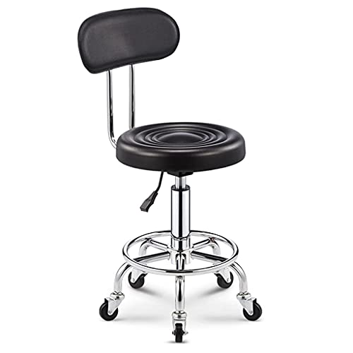 Ktrezs PU Leder Moderner Rollhock Mit Niedriger Rückenhöhe Verstellbare Arbeit Salon Drafting Task Stuhl Mit Fußstütze Für Spa Tattoo Büro Drehbarer Stuhl Black Ktrezs PU Leder Moderner Rollhock Mit Niedriger Rückenhöhe Verstellbare Arbeit Salon Drafting Task Stuhl Mit Fußstütze Für Spa Tattoo Büro Drehbarer Stuhl Black von Ktrezs