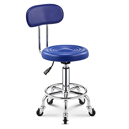 Ktrezs PU Leder Moderner Rollhock Mit Niedriger Rückenhöhe Verstellbare Arbeit Salon Drafting Task Stuhl Mit Fußstütze Für Spa Tattoo Büro Drehbarer Stuhl Blue Ktrezs PU Leder Moderner Rollhock Mit Niedriger Rückenhöhe Verstellbare Arbeit Salon Drafting Task Stuhl Mit Fußstütze Für Spa Tattoo Büro Drehbarer Stuhl Blue von Ktrezs