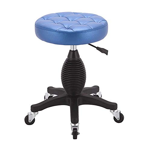 Ktrezs Rollbarer Hydraulischer Salonhocker,Höhenverstellbarer Rollender Drehhockerstuhl Mit Runder Sitzfläche Für Spa,Geschäft,Salon,Arztpraxis,Arbeit Oder Büro,Massagehock Blue Ktrezs Rollbarer Hydraulischer Salonhocker,Höhenverstellbarer Rollender Drehhockerstuhl Mit Runder Sitzfläche Für Spa,Geschäft,Salon,Arztpraxis,Arbeit Oder Büro,Massagehock Blue von Ktrezs