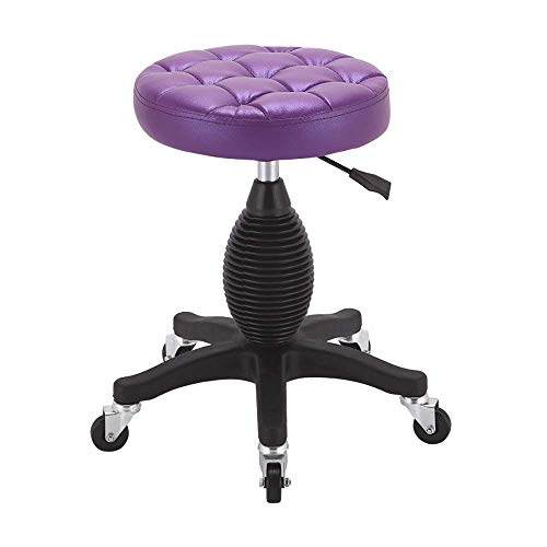 Ktrezs Rollbarer Hydraulischer Salonhocker,Höhenverstellbarer Rollender Drehhockerstuhl Mit Runder Sitzfläche Für Spa,Geschäft,Salon,Arztpraxis,Arbeit Oder Büro,Massagehock Purple Ktrezs Rollbarer Hydraulischer Salonhocker,Höhenverstellbarer Rollender Drehhockerstuhl Mit Runder Sitzfläche Für Spa,Geschäft,Salon,Arztpraxis,Arbeit Oder Büro,Massagehock Purple von Ktrezs
