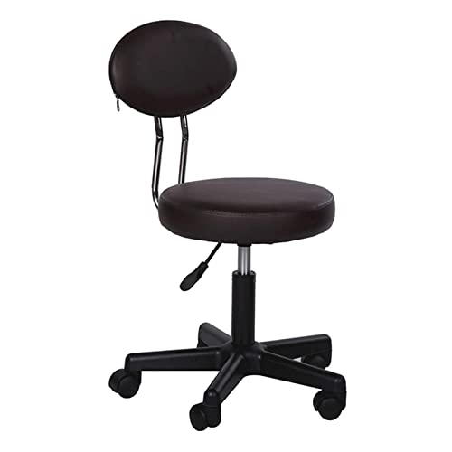 Ktrezs Rolling Rolling Stuhl Für Arbeit Medizinisches Tattoo Salon Büro, PU Leder Mit Low Back Barhocker Hoch Duthethetician Hydraulic Stuhl Stuhl Mit 5 Rädern Brown von Ktrezs