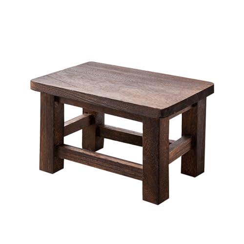 Ktrezs Sattelsitzhocker massiv Holzhocker Holzstuhl Stuhl für Erwachsene kleine Holzhocker Quadrathocker Sitzen Stuhlbeine für Küchenbadezimmer Wohnzimmer C von Ktrezs