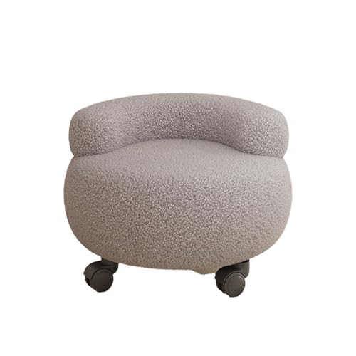 Ktrezs Stoff Low Rolling Seat Stuhl, 360 ° Rollinghocker mit Rückenlanterhockerstuhl mit Universalrädern Stepstool Low Round Rolling Stool mit Rädern für Heim- oder Bürogeb Grey Ktrezs Stoff Low Rolling Seat Stuhl, 360 ° Rollinghocker mit Rückenlanterhockerstuhl mit Universalrädern Stepstool Low Round Rolling Stool mit Rädern für Heim- oder Bürogeb Grey von Ktrezs