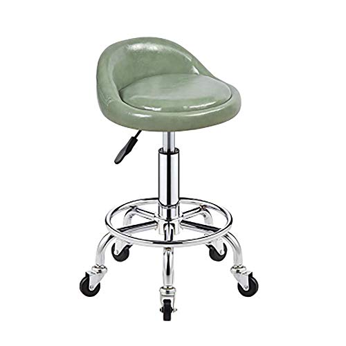 Low Rücken drehbar rollender Hockerhöhe verstellbar Moderne Runde Stuhl Sitz Büro Computer Schreibtisch Stuhl mit Rädern Zeichnen des Hockers für Shop Guitar Lab Tat Green Low Rücken drehbar rollender Hockerhöhe verstellbar Moderne Runde Stuhl Sitz Büro Computer Schreibtisch Stuhl mit Rädern Zeichnen des Hockers für Shop Guitar Lab Tat Green von Ktrezs