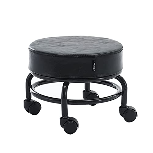 Niedriger Rollhocker PU-Leder Kleiner Rollhocker mit Rädern Unterstützung Kurzer Rollensitz Stuhl 360° drehbar Robuster Pediküre Hocker für Zuhause Büro Garage Erwac Q Niedriger Rollhocker PU-Leder Kleiner Rollhocker mit Rädern Unterstützung Kurzer Rollensitz Stuhl 360° drehbar Robuster Pediküre Hocker für Zuhause Büro Garage Erwac Q von Ktrezs
