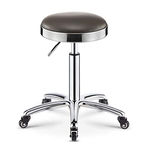 Vintage Silber Schwenkstuhlstuhl Einstellbare Höhe, Medizinische Klinik Tattoo Spa Salon Stuhl Mit Rädern Amoschenosetischen Hocker Für Küche, Salon, Bar, Büro, Mass Brown Vintage Silber Schwenkstuhlstuhl Einstellbare Höhe, Medizinische Klinik Tattoo Spa Salon Stuhl Mit Rädern Amoschenosetischen Hocker Für Küche, Salon, Bar, Büro, Mass Brown von Ktrezs