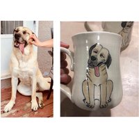 Deine Hundetasse Made To Order Cartoon Hundemalerei Haustiertasse Personalisierte Kaffeetasse Hund Süßer Hundebesitzer Geschenk Custom Hundebecher von KuCaCeramics