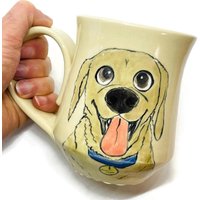 Labrador Becher Doggie Lustiger Hund Retriever Hunde-Liebhaber-Geschenk Handgemachte Keramikbecher Hundekeramikbecher Keramikkaffeetasse von KuCaCeramics