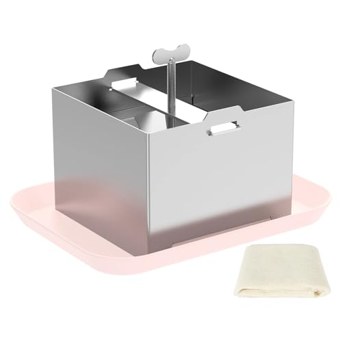 Groß Tofupresse, Tofu Maker Formen Käseformen mit Sieb und Tropfschale, Käsepresse Hartkäseform Cheesemaking, Multifunktionales Tofu Butter-Presse Küchenhelfer für Tofu-Liebhaber Groß Tofupresse, Tofu Maker Formen Käseformen mit Sieb und Tropfschale, Käsepresse Hartkäseform Cheesemaking, Multifunktionales Tofu Butter-Presse Küchenhelfer für Tofu-Liebhaber von Kuabiz