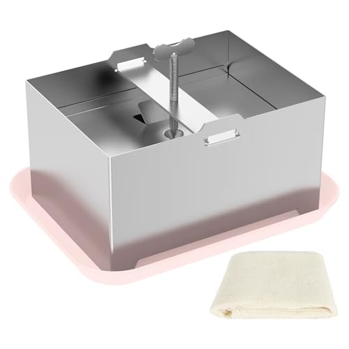 Groß Tofupresse, Tofu Maker Formen Käseformen mit Sieb und Tropfschale, Käsepresse Hartkäseform Cheesemaking, Multifunktionales Tofu Butter-Presse Küchenhelfer für Tofu-Liebhaber Groß Tofupresse, Tofu Maker Formen Käseformen mit Sieb und Tropfschale, Käsepresse Hartkäseform Cheesemaking, Multifunktionales Tofu Butter-Presse Küchenhelfer für Tofu-Liebhaber von Kuabiz