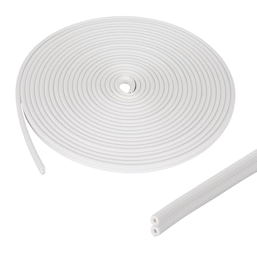 Gummikeder für Fliegengittertüren, Keder Gummischnur zur Befestigung von Fliegengittergewebe, Kederband Kederschnur als Fliegennetz Dichtung, Gummischnur Fliegengitter Reparatur (Weiß, 3.8mm) von Kuabiz