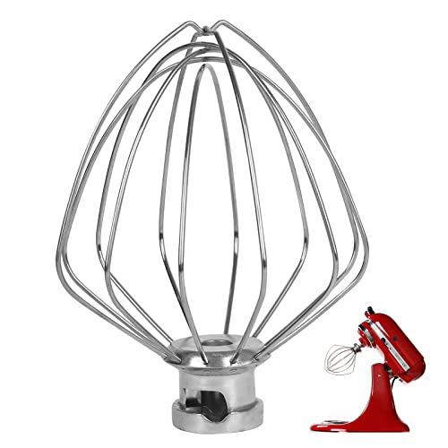 Kitchen-aid Zubehör Profi-Schneebesen, Rührbesen Schaumschläger für Kitchen-Aid Artisan Serie 4,5-5 Quart, Edelstahlrührer Aufsatz Backzubehör von Kuabiz