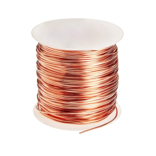 Reiner Kupferdraht, Blanker T2 Kupferdraht, Kupfer Pur,Massiver Kupferdraht,Kupferspule Copper Wire, Länge 287/112/71/31/18/11.5/7.9m (17.9m, 2mm) von Kuabiz