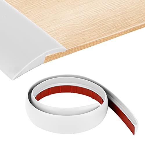 Übergangsprofil Selbstklebend, PVC Fußböden Abdeckleiste Vinyl Übergangsschiene Abschlussprofil Tür Schwellen Abschlussleisten Bodenprofil (1, Weiß, HöhenAusgleich 3MM X Länge2M) von Kuabiz