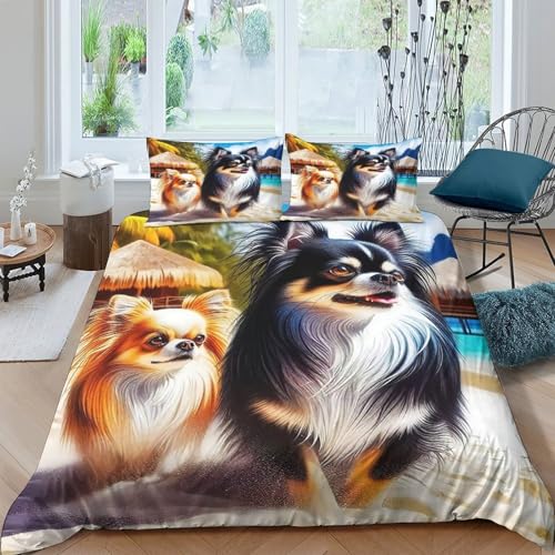 KuangGeKG Cute Katzen Bettbezug 2er Bettzeug-Set Bunte Tiere 3D Druck Mit Reißverschluss Und Kissenbezug Mikrofaser Gemütlich Für Erwachsene,Jugendliche,Kinder Single（135x200cm） von KuangGeKG
