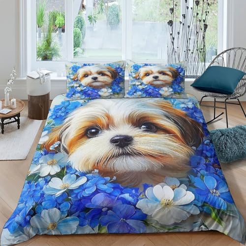 KuangGeKG Kaninchen Bettbezug 2er Bettzeug-Set Bunte Tiere 3D Druck Mit Reißverschluss Und Kissenbezug Mikrofaser Antibakteriell Für Erwachsene,Jugendliche,Kinder Single（135x200cm） von KuangGeKG