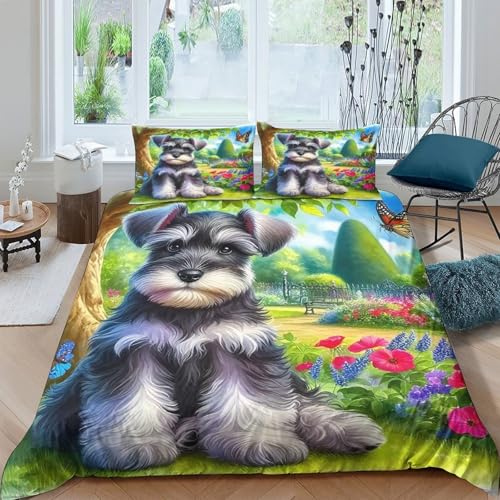 KuangGeKG Schwanz Bettbezug 2er Bettwäsche-Sets Bunte Tiere 3D Druck Mit Reißverschluss Und Kissenbezug Mikrofaser Gemütlich Für Erwachsene,Jugendliche,Kinder Single（135x200cm） von KuangGeKG