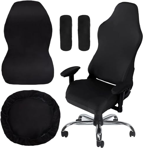 Kuashidai Gaming-Stuhl, ausziehbar, Schwarz, mit Screwcoover-Abdeckungen – Computer-Computer, ergonomisch, für Bürostuhl, Gaming (ohne Stuhl) von Kuashidai