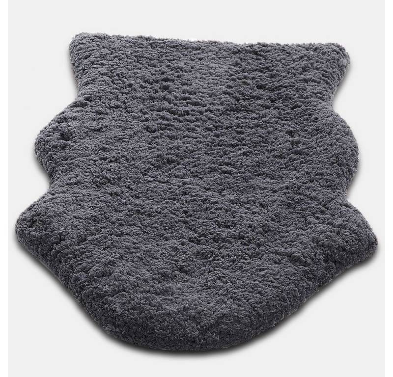 Karat Fellteppich Eva Grau, Teppich, 100% Polyester, Höhe: 70 mm, fellförmig von Karat
