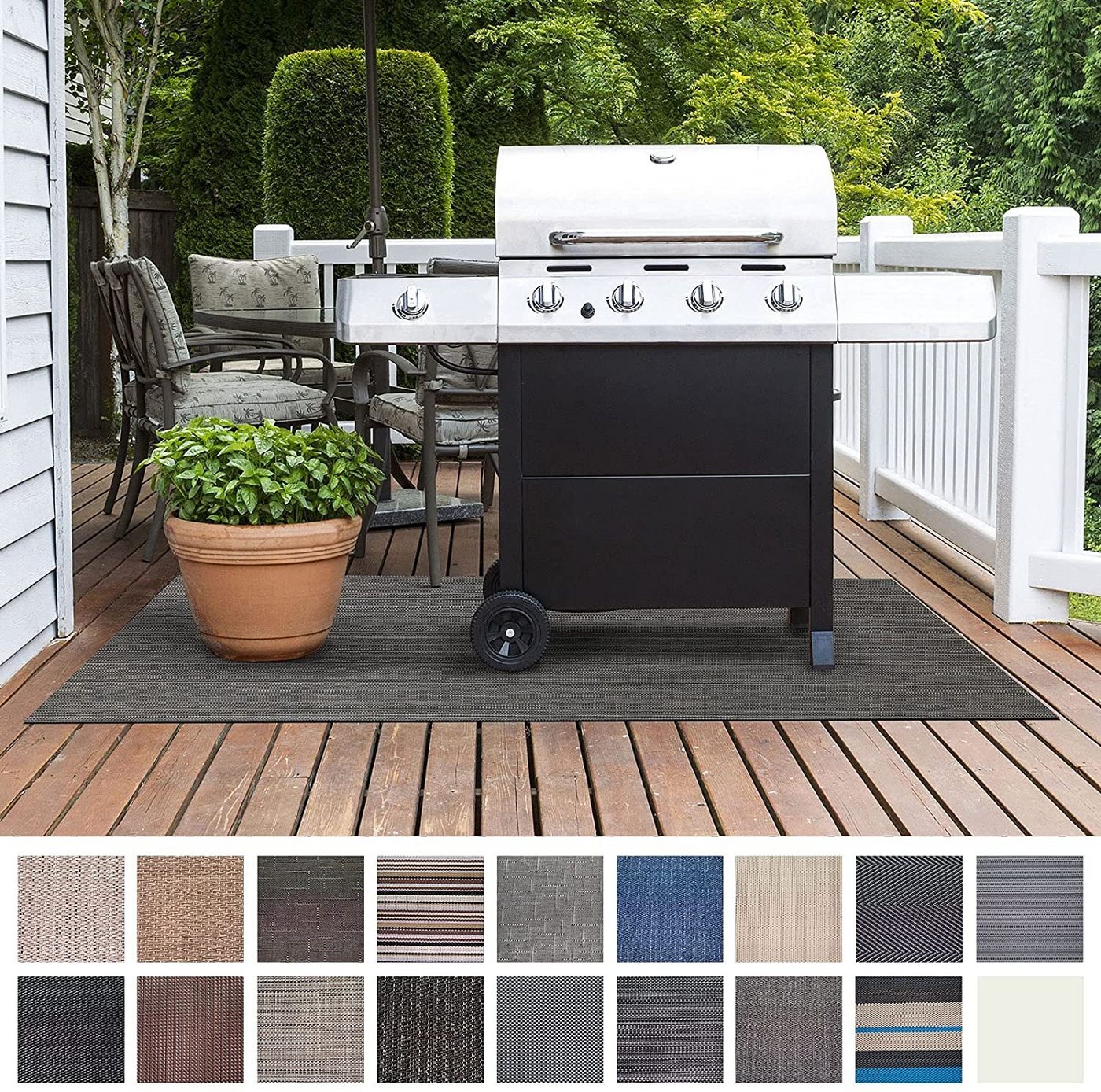 Kubus Bodenschutzmatte Grillschutzmatte, Erhältlich in 3 Größen, Viele Farben von Kubus