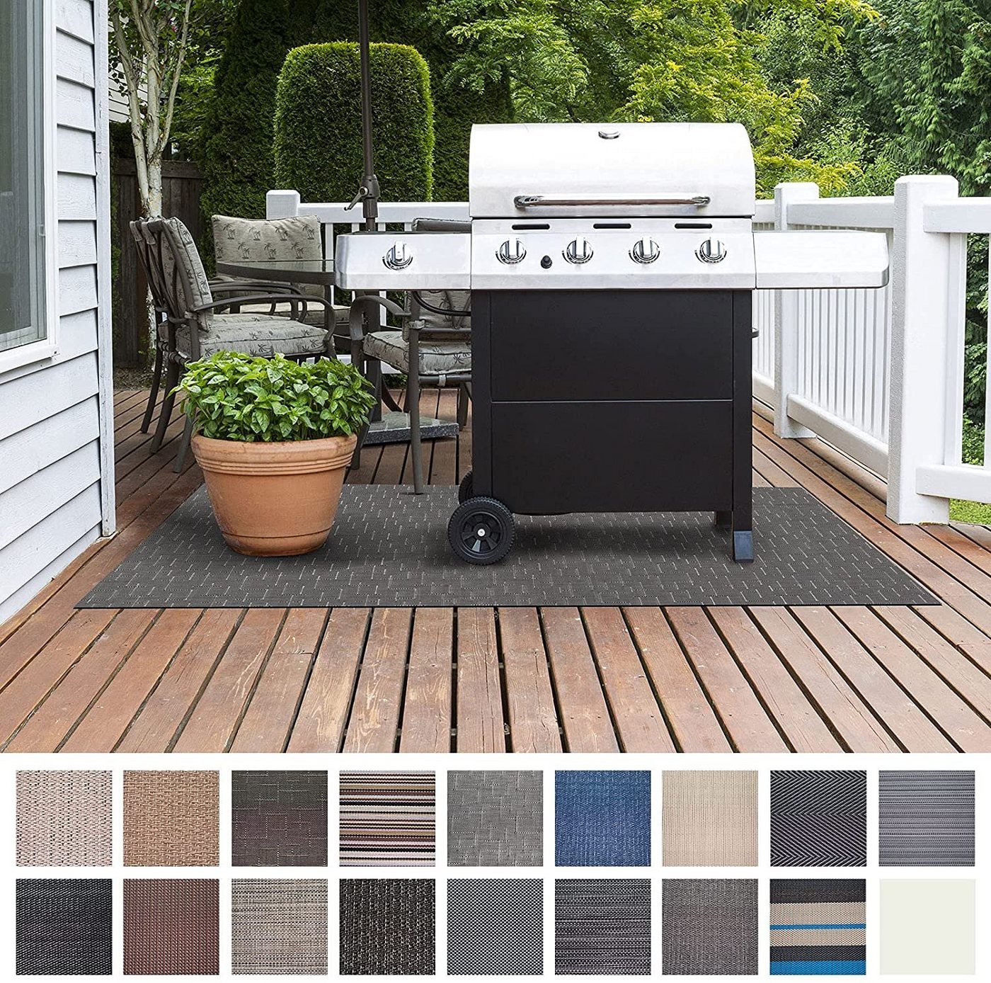 Kubus Bodenschutzmatte Grillschutzmatte, Erhältlich in 3 Größen, Viele Farben von Kubus