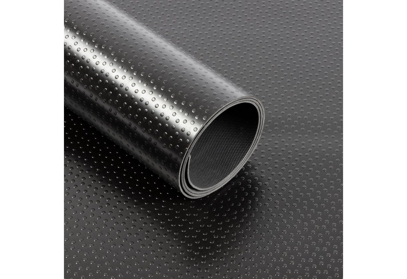Karat Bodenschutzmatte PVC-Bodenbelag Punkte, Schwarz, Universell einsetzbar, verschiedene Größen von Karat