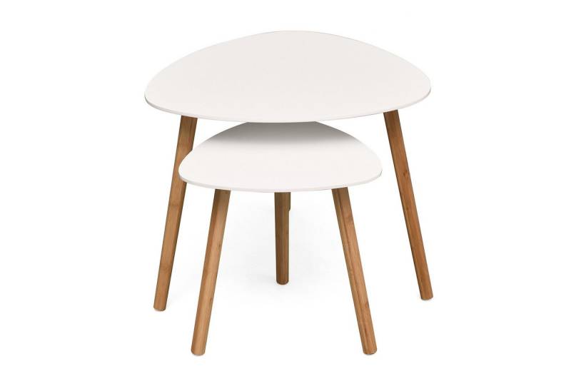 Kubus Couchtisch Bambus-Beistelltisch 2er Set Denali (2-St., 2er Set), Platzsparend von Kubus