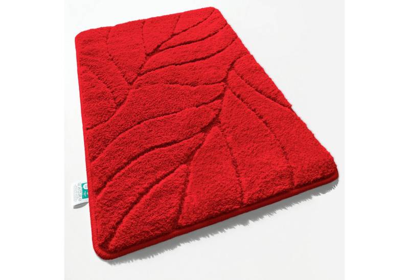Kubus Duschmatte Elara, Badematte mit Blattstruktur, Polyester, Verschiedene Farben und Größen von Kubus