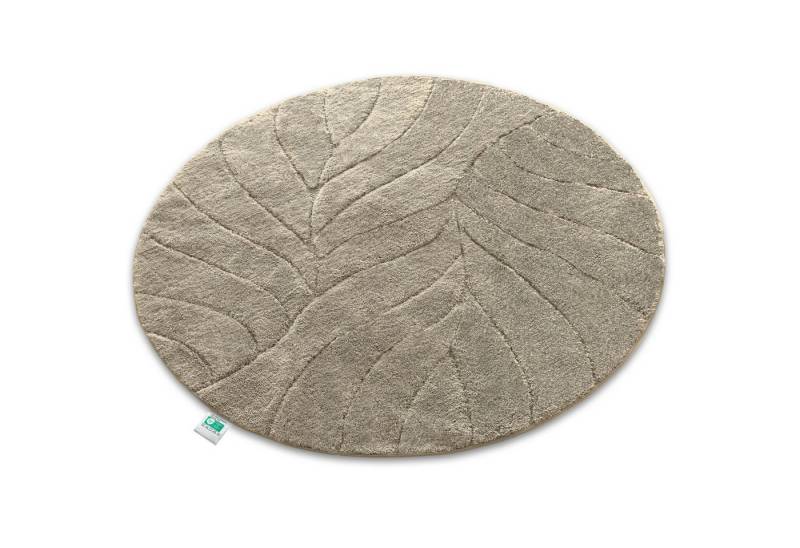 Kubus Duschmatte Elara, Runde Badematte aus hochwertiger Mikrofaser, Polyester, Rund, Rutschhemmend und kompatibel mit Fußbodenheizung von Kubus