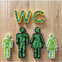 Wc Schild | Toilettenschild Mann Frau Moos Moosschild Konserviert Toilette Gäste-Wc Wc Schild | Toilettenschild Mann Frau Moos Moosschild Konserviert Toilette Gäste-Wc von Kuchenbaur3D