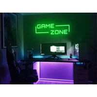 Game Zone Neon Schild, Game Led Wand Dekor, Game Room Schild, Videospiel Schild, Gamer Schild von KudetaStore