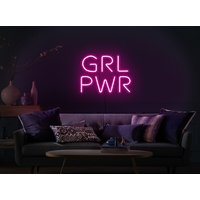 Grl Pwr Neon Schild, Girl Power Led Light Lichtschild Für Wand Mädchenzimmer, Neon Schild Schlafzimmer von KudetaStore