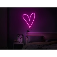 Herz Neon Zeichen, Herz Licht, Herz Led Schild, Herz Lichtschild, Herz Wand Dekor, Herz Wandkunst, Neon Schild Wanddeko, Neon Lichtschild von KudetaStore