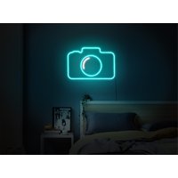 Kamera Neon Schild, Kamera Led Wand Dekor, Fotografie Schild, Fotografie Led Schild, Led Schild, Neon Schild Dekor von KudetaStore