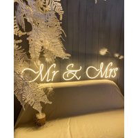 Mr Und Mrs Neon Schild, Mr Led Lichtschild, Mr Licht, Mr Hochzeitsschild, Hochzeit Schild von KudetaStore