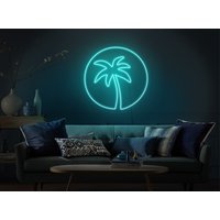 Palme Leuchtreklame, Led-Schild, Wanddekor, Licht, Led Neon Schild, Leuchtreklame Schlafzimmer, Neonlicht Schild von KudetaStore