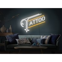 Tattoo Neon Schild, Tattoo Wanddekor, Tattoo Shop Dekor, Tattoo Schild, Neon Schild Wanddekor, Neon Für Geschäft von KudetaStore