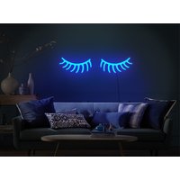 Wimpern Neon Zeichen, Wimpern Led Lichtschild, Wimpern Wand Dekor, Wimpern von KudetaStore