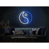 Yin Yang Neon Schild, Yin Led Lichtschild, Yin Wandkunst, Yin Wand Dekor, Led Schild Dekor, Neon Schlafzimmer von KudetaStore