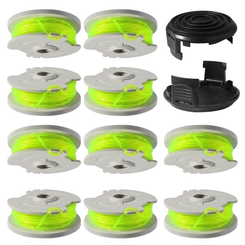 Kudoosen WA0014 Ersatzspule, kompatibel mit Worx WG168 WG184 WG191 WG190 schnurlosen Rasentrimmern, Ersatzspule, 6 m, 0,2 cm und WA0037 Kappenabdeckungen, 12 Stück, 10 Spulen + 2 Kappen Kudoosen WA0014 Ersatzspule, kompatibel mit Worx WG168 WG184 WG191 WG190 schnurlosen Rasentrimmern, Ersatzspule, 6 m, 0,2 cm und WA0037 Kappenabdeckungen, 12 Stück, 10 Spulen + 2 Kappen von Kudoosen