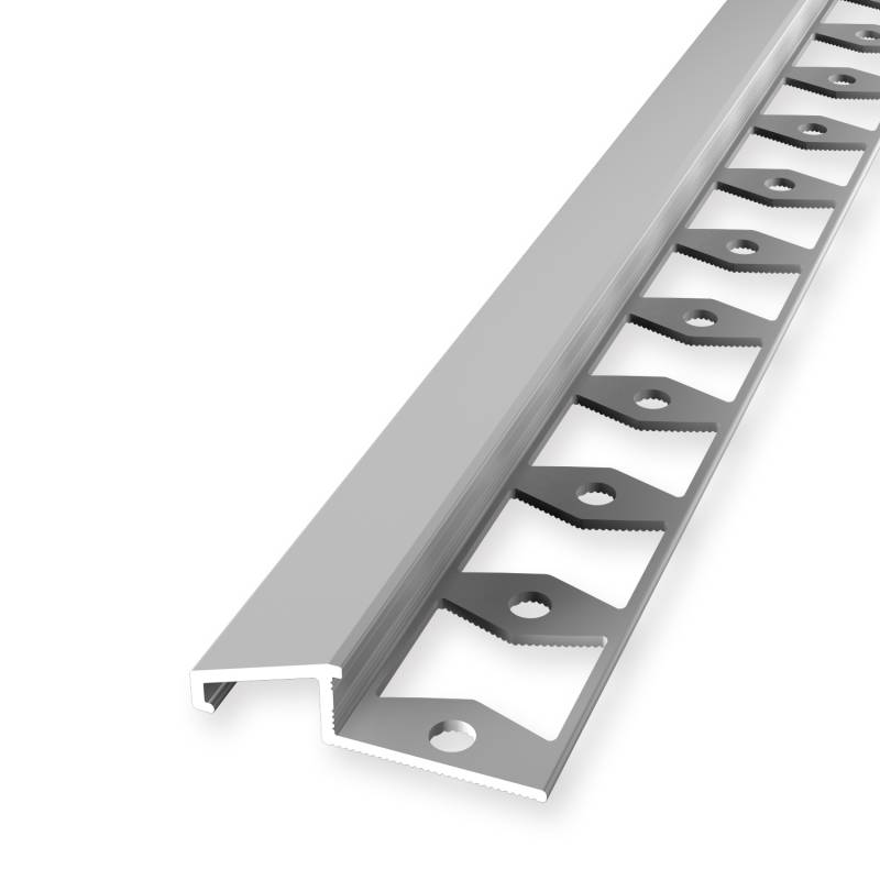 Anpassungsprofil 8 x 16 x 2500 mm Einfasshöhe 8 mm Ausgleichsprofil Rampenprofil Gestanzt Küberit von Küberit