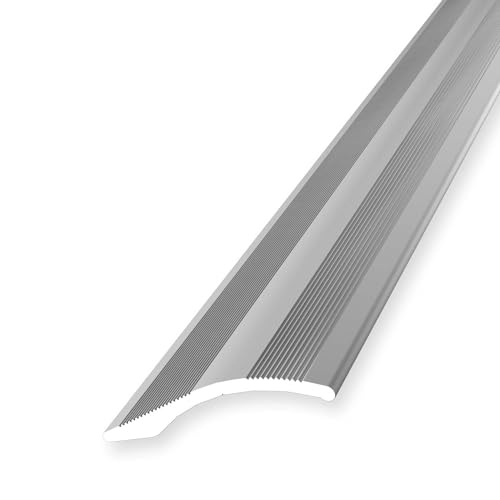 Höhenausgleichsprofil 2 x 40 x 1000 mm Ausgleichsprofil Anpassungsprofil Höhenausgleich Aluminium eloxiert Geriffelt Selbstklebend Silber von Küberit