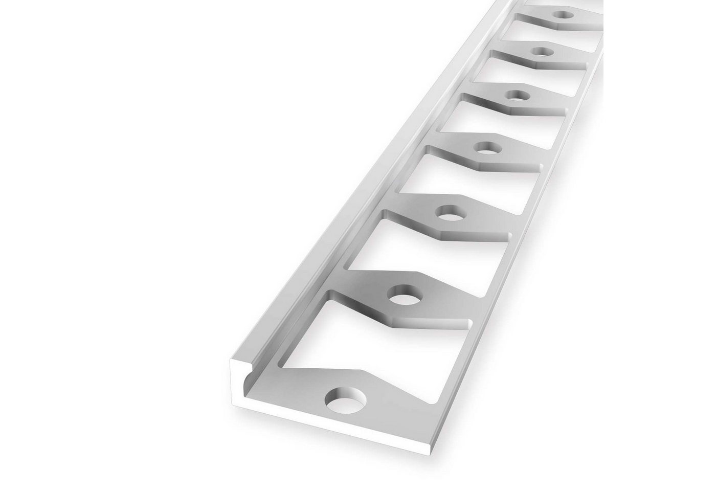 Küberit Anschlussprofil 4 x 21 x 2500 mm Einfassprofil Aluminium Natur Geschlossen Gestanzt von Küberit