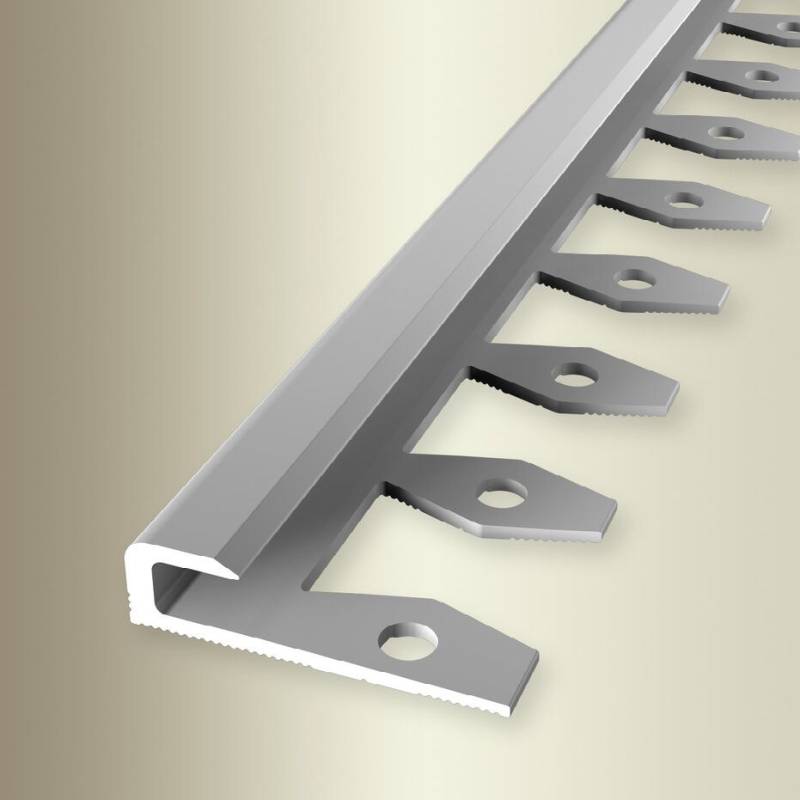 Küberit Einfass- & Abschlussprofile H 8 mm B 30 mm L 2500 mm Einfasshöhe 5 mm Alu elox von Küberit