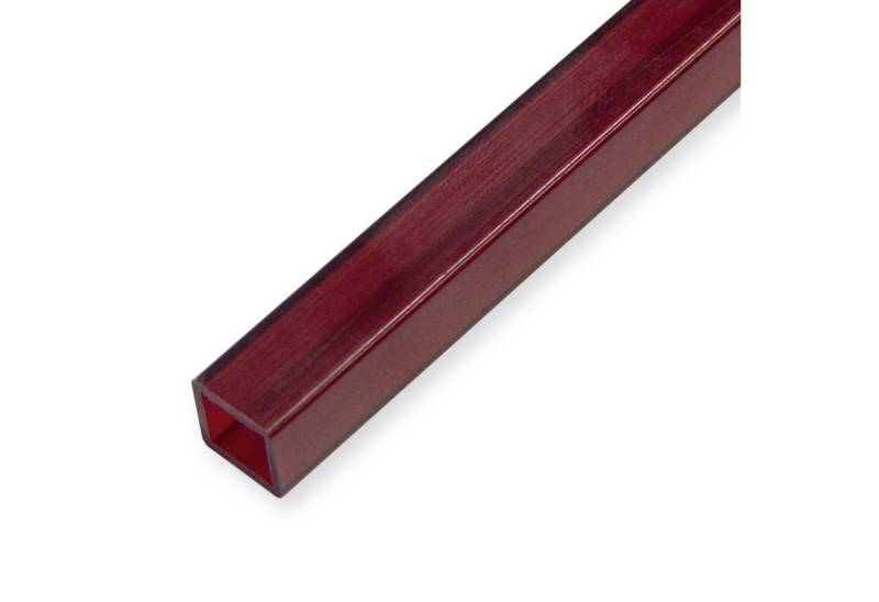 Küberit Treppenkantenprofil 10 x 10 x 2000 mm LED Rohr Rot Zum Einschieben Polycarbonat von Küberit