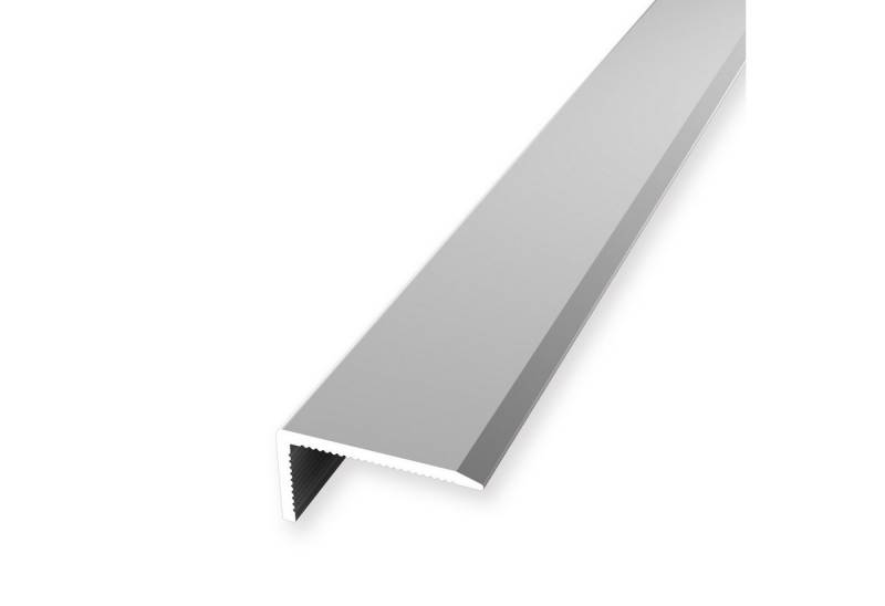 Küberit Treppenkantenprofil 10 x 20 x 1000 mm Winkelprofil Silber Ungebohrt Aluminium von Küberit