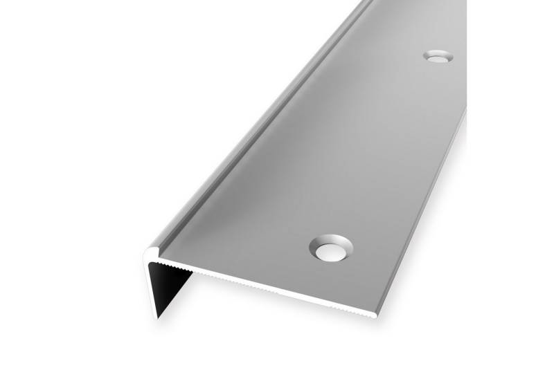 Küberit Treppenkantenprofil 18.5 x 48 x 2500 mm Winkelprofil Silber Gebohrt Aluminium von Küberit